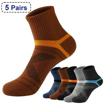  Erkekler Siyah Run Yüksek Çorap Rahat Nefes Sokken Çorap Spor Yaz 5 Size38-45 Pamuk Lot Erkek Kaliteli