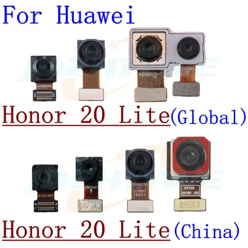  Orijinal Arka Ana Kamera İçin Huawei Onur 20 Lite Küresel Arka Geniş Ultra Geniş Ön kameralı telefon Modülü Flex Kablo Parçaları