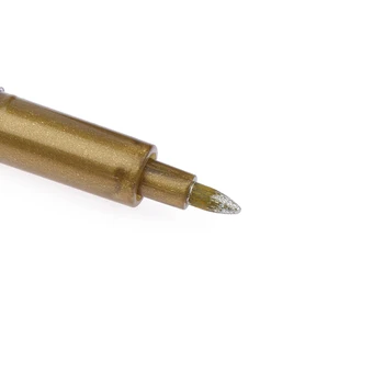  1 Adet Altın Gümüş boya kalemi Su bazlı işaretleyici kalem Seramik Cam Kumaş Deri Koyu Kağıt Boyama Karalamalar DIY El Sanatları