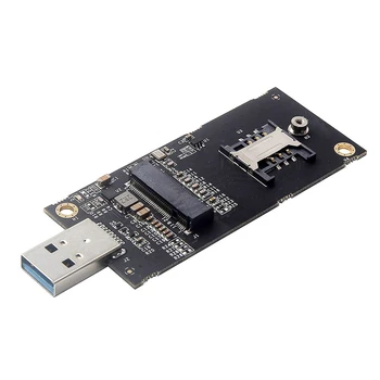  NGFF M. 2 Anahtar B WWAN USB 3.0 adaptör yükseltici kartı w SIM Yuvası İçin 3G / 4G / 5G LTE Kablosuz Modülü Modem Kartı
