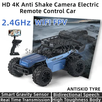  HD 4K Anti-Shake Kamera Elektrikli Uzaktan Kumanda Araba 2.4 G WİFİ FPV Çift Yönlü Konuşma Akıllı Yerçekimi Sensörü Off Road RC Araba Oyuncak