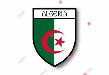  Kişilik Çıkartmalar Çıkartması Hatıra vinil Araba Kalkan Şehir Bayrağı Dünya Crest Cezayir Araba Çıkartması Dekorasyon Dizüstü