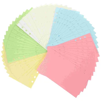  100 Yaprak Boş Renkli Gevşek Yaprak Kağıt 6 delikli Delikli Bağlayıcı Dolum Kağıdı