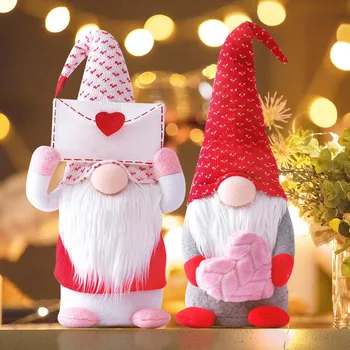  Noel Dekorasyon Kalp Santa Merry Christmas İskandinav Gnome Bebek Peluş Bebek Süsleri Ev Dekorasyon İçin Sevgililer Günü Hediyeleri
