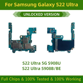 Tamamen Test Edilmiş Unlocked Samsung Galaxy S22 Ultra 5G S908 S908B S908U Anakart Anakart İyi Çalışıyor Mantık Panoları