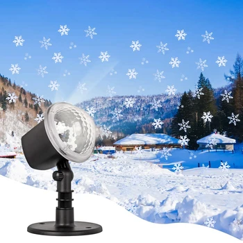  Noel projektör ışıkları açık kar taneleri projektör LED noel ışıkları su geçirmez projektör sahne ışığı (abd Plug)