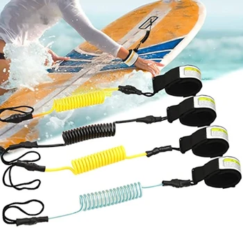  Sörf Tasmalar Coiled TPU Sörf Ayak Bileği Kayışı Sörf Aksesuarları Stand-Up Kürek Kurulu El Halat Sörf Tasma