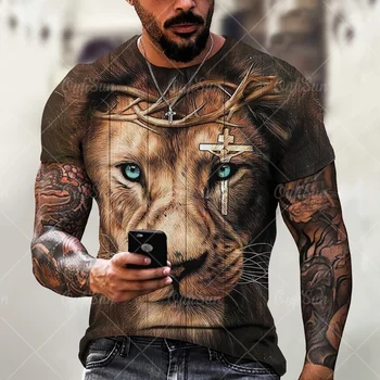  Mesih İsa erkek t-shirtü 3d Baskı T Shirt Kısa Kollu Streetwear Vintage Üst Tee Gömlek Moda Casual Boy Erkek Giyim