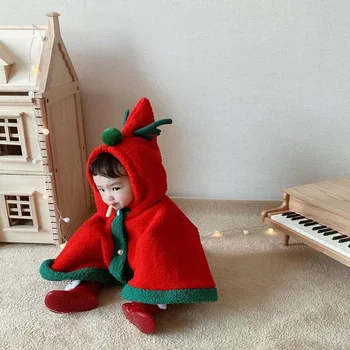  MILANCEL Bebek Noel Giysileri Geyik Pelerin Kürk Astar Kıyafet