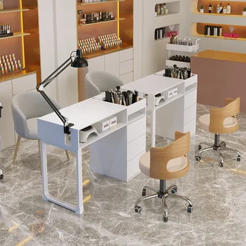  Beyaz Ince Büyük manikür masası Ticari Zarif tırnak masası Taşınabilir Dolap Mesinha Manikür Salon Aksesuarları MQ50NT