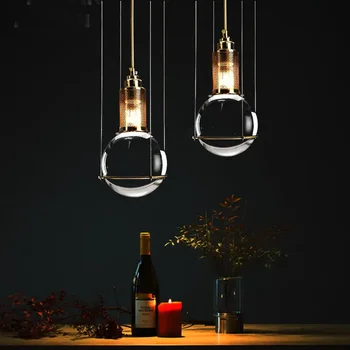  Modern yuvarlak mutfak ada kolye ışıkları cam Led tavan avize oturma odası başucu tavan lambası ev dekorasyonu parlaklık