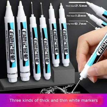  Beyaz keçeli kalem fosforlu kalemler boya kalemi s Ahşap Kaya Plastik Deri Cam Taş Metal Sanat Malzemeleri boya kalemi
