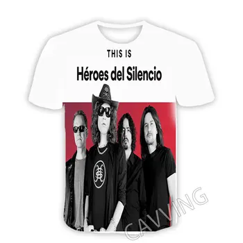  KAVVING 3D Baskılı Kahramanlar Del Silencio Bant Rahat T-Shirt Hip Hop T Shirt Harajuku Stilleri Üstleri Giyim Erkekler için/kadın