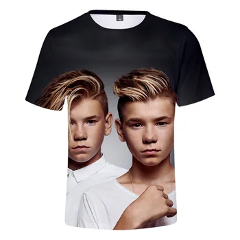  Marcus ve Martinus 3D T-Shirt Kadın Erkek Yaz Moda O-boyun Kısa Kollu Grafik T kızlar için tişörtler / Erkek Çocuklar Komik Giysiler