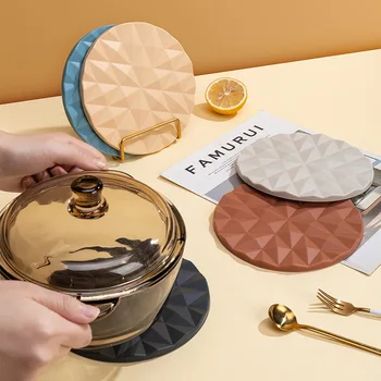  Yemek masası İskandinav Tarzı Silikon Mat Anti Haşlanma Gıda Sınıfı Malzeme Placemat kaymaz Masa Mat Fincan Mat Coaster