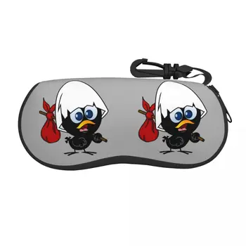 Özel Sevimli Küçük Tavuk Calimero Kabuk Gözlük Durumda Unisex Moda Komik Karikatür Gözlük Durumda Güneş Gözlüğü Koruyucu Kutusu