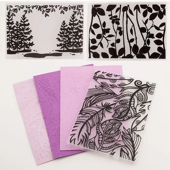  DIY Plastik Kabartma Şablon Gül Yaprağı Desen Plaka Kalıp DIY Yapımı için Klasör Scrapbooking Polimer Kil ve Kağıt Sanat El Sanatları