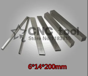 2 adet HRC60 6 * 14 * 200mm Yüksek hızlı çelik Keskin çelik ÇELİK KÜTÜK bıçak Düz HSS Dönüm aracı DIY bıçak malzemesi, Torna aracı