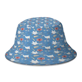  Bu Güzel Bir Gün Köy Kova Şapka Kadın Erkek Öğrenciler İçin Katlanabilir Bob Balıkçı Şapka Panama Kap Streetwear