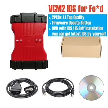  En iyi Kalite VCM2 VCM 2 Tam Çip KİMLİKLERİ 115 Fo*rd OBD2 Teşhis Arayüz Tarayıcı Desteği Çoklu Dil