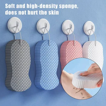  2023 3D Sünger Peeling Banyo Ovma Süngerleri Yumuşak Sünger vücut kesesi duş Fırçası Vücut Ölü Cilt Sökücü Banyo Araçları