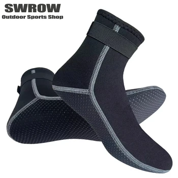 3 M Neopren dalış çorapları Yetişkin kaymaz Yüzme Çorap Plaj Sıcaklık Anti bıçak Dalış Sörf Çorap Su Sporları dalış çorapları