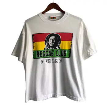  Vintage 90'ların Bob Marley Reggae Kulübü Rasta Gömlek