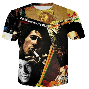  Bob Marley Erkekler / kadınlar Yeni Moda Serin 3D Baskılı T-Shirt Rahat Tarzı Tshirt Streetwear Dropshipping Tops