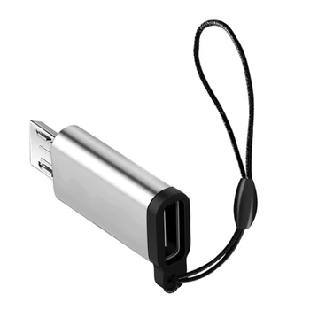  Tip C Dişi mikro USB Erkek Dönüştürücü Desteği Şarj ve Data Sync USB C mikro USB Adaptör Konnektörü Kordon ile