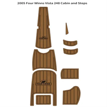  Kalite 2005 Dört Winns Vista 248 Kabin Adımları Tekne EVA Sahte Köpük Tik Güverte Zemin Pedi Mat