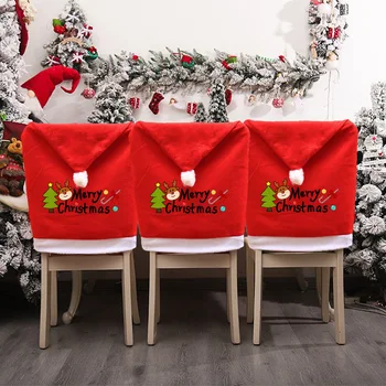  Noel sandalyesi Kapak 50x70cm sandalye kılıfı Yemek Odası Yıkanabilir Oturma Odası sandalye kılıfı s Koltuk Slipcvoer Ev Otel İçin