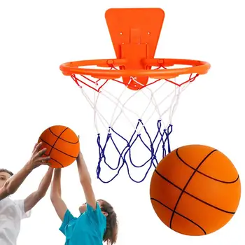  Sessiz Basketbol Kapalı basketbol potası İle basketbol potası ağı Asma Basketbol Gol Hoop Net Basketbol Duvar Kapı Monte