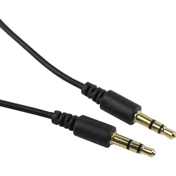  2 Adet 3.5 mm M/M Stereo kulaklık Ses Uzatma kablo kordonu Ses Kontrolü İle Siyah