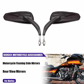  Motosiklet dikiz aynası Sol Yan Sağ Yan Alüminyum Yan Ayna Dönüşüm Aksesuarları için Harley-Davidson Sokak Glide