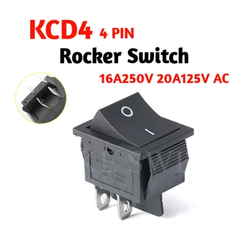  1 adet mandallama Rocker anahtarı güç anahtarı I/O 4 Pins ile ışık 16A 250VAC 20A 125VAC KCD4