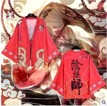  Sıcak Oyunlar Onmyoji Cosplay Ceket Kostümleri Shonen Fantezi Bornoz Kimono Yuki - onna Seimei ve Kagura Yukata