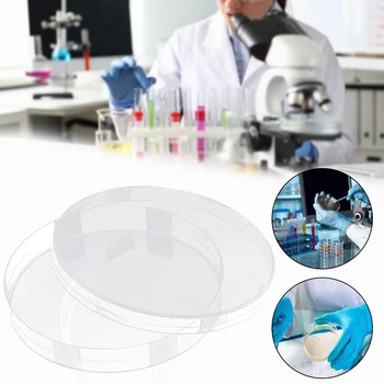  Generaltraining-Lab için 50 Parça Biyolojik Temalı Parti Malzemeleri ile Plastik Petri LidDishes