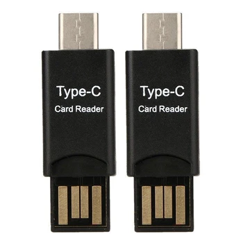  2X USB 3.1 Tip C USB-C'den Micro-SD TF Kart Okuyucu Adaptörüne PC Cep Telefonu için