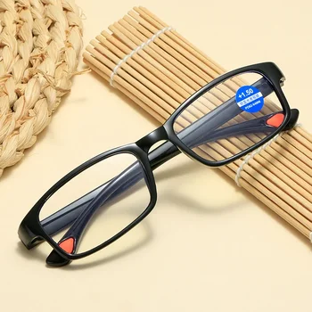  Görme artı lensler için yeni erkek moda okuma gözlüğü kare esneklik+1.5+2.5+3.5 Okuma Gözlüğü