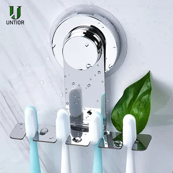  UNTIOR Paslanmaz Çelik Diş Fırçası Tutucu Diş Macunu Depolama Rafı Tıraş Makinesi Diş Fırçası Dağıtıcı Banyo Organizatör Aksesuarları