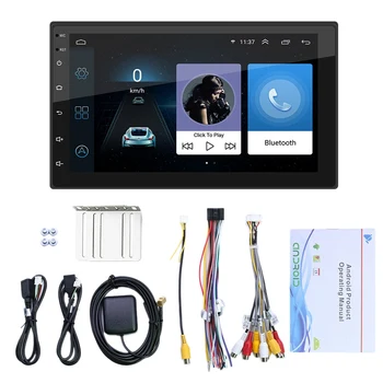  7 İnç Android 10.1 Araba Radyo Multimedya Video Oynatıcı Wifi Gps Otomatik Stereo Çift 2 Din Araba Stereo USB Fm