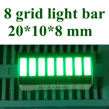  20 ADET LED çubuk Ekran 8 Segment Saf yeşil Dizi Numaraları LED İşaretleri Ekran çubuk LED Segment LED