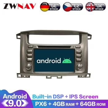  Android 10 IPS Ekran PX6 DSP TOYOTA LAND CRUİSER 100 İçin 1998 1999-2007 araç DVD oynatıcı Oynatıcı GPS Multimedya Oynatıcı Radyo Ses Stereo