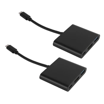  Nintendo Anahtarı İçin 2X HDMI USB C Hub Adaptörü, 1080P Tip C HDMI Dönüştürücü Dock Kablosu Nintendo Anahtarı İçin