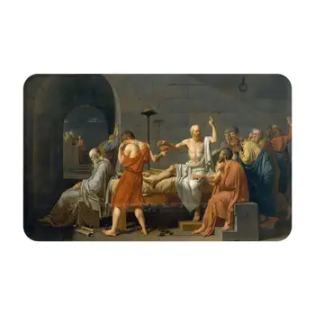 Sokrates'in Ölümü 3D Yumuşak Kaymaz Mat Halı Halı Ayak Pedi Ölüm Sokrates Filozof Masterpiece Antik Yunanistan