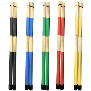 1 Çift Drumsticks Fırçalar 19 Bambu Dübeller Çubuklar Davul Fırça Çok Çubuk Paket Sopa Dropship