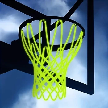  50 CM Standart ışık basketbol potası ağı, yeşil floresan basketbol potası ağı, kendinden ışıklı çocuk basketbolu çerçeve net 1 ADET